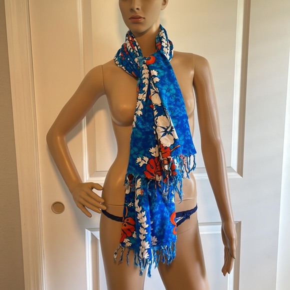 In Gear Sarong Wrap Bathing Suit Cover Up Shawl Skirt Dress One Size 3.6 x 5 - Picture 6 of 10